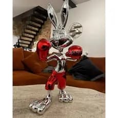 Decoração Bad Bunny boxeador boxe luta luxo pra escritório, sala, clinica, decoração Pernalonga coelho boxeador