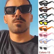 Novo Óculos De Sol Europeu Americano Moda Retrô Quadrado Masculino Punk Neutro Preto Para Homens Sombre Feminino