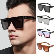 Óculos De Sol Masculinos Quadrados Uv400 Feminino