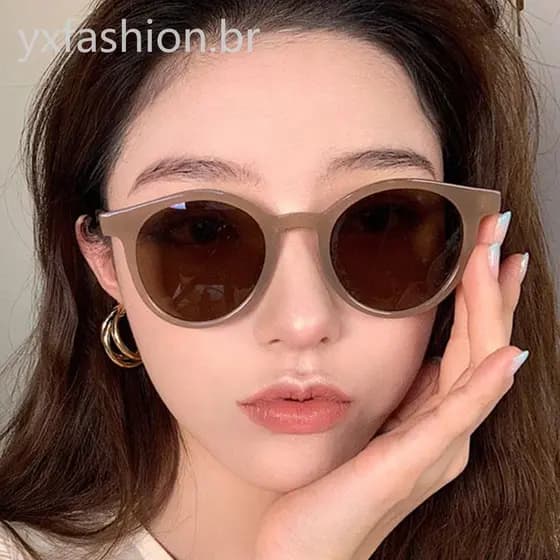 Rodada Óculos De Sol Mulheres Da Moda Clássico Selvagem Oculos Ao Ar Livre Retro