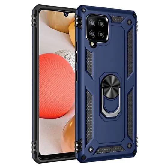 Para Samsung Galaxy A11 A21s A31 A51 A71 M31 M51 A12 A22 A32 A52s A72 A02s Anel De Metal Ímã Duro PC Silicone À Prova De