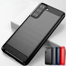 Para Samsung Galaxy S26 S25 S24 S23 S22 S21 FE Nota 20 10 Plus Ultra Borda Macio TPU Fibra De Carbono Silicone Caso Tele