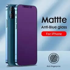 Vidro Temperado Fosco Anti-Luz Azul Para iPhone 17 17e 16e 16 15 14 13 12 11 Pro Max Air Mini XS XR X 8 7 6s Plus SE Fil