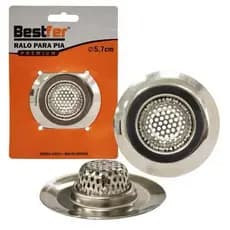RALO OU CESTINHA Ralinho INOX PARA VÁLVULA DE PIA LAVATÓRIO, TANQUE 9CM, 5,3 , 11,5CM