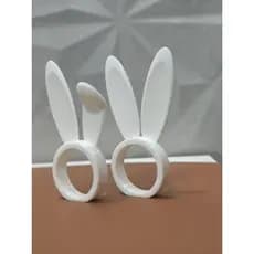 Kit 2 unidades de porta guardanapos de coelho para decoração de páscoa, mesa posta.