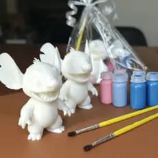 Kit com 1 lembrancinha de aniversário do STITCH, acompanha boneco feito em impressão 3D, tintas e pincel.