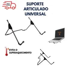 Suporte Notebook Dobrável Ergonômico Antiderrapante Portátil Base Ventilada Resistente Universal