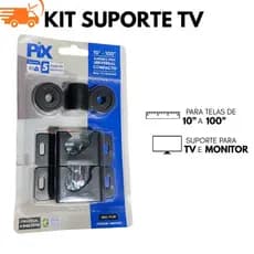Suporte Universal TV Fixo - Suporte Tv 10 a 100 Pol Parede Para TV LED LCD Monitor Universal Casa Escritório
