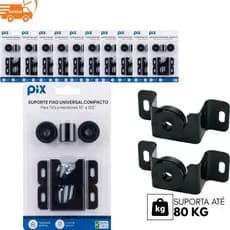 Kit 10 Suporte de Parede Fixo Universal Para TV e Monitor 10”a 100” Polegadas Compacto Até 80kg Monitor LED LCD Smart TV