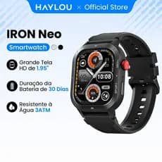 Haylou Smart Watch IRON NEO Smartwatch 1.95 "Display 3ATM Smartwatches De Resistência De 30 Dias