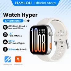 HAYLOU Watch Hyper GPS Tela AMOLED 1,97 , Voz Inteligente IA, Mapa Offline, 5ATM Relógio Inteligente