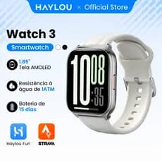 HAYLOU Watch 3 [Novo] Smart Relogio Esporte Correndo Ritmo AMOLED AOD 1ATM Bluetooth Call