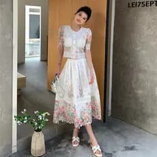 Qualidade Nova Moda High-end Emagrecimento Solúvel Em Água Renda Posicionamento Flor Conjunto De Duas Peças