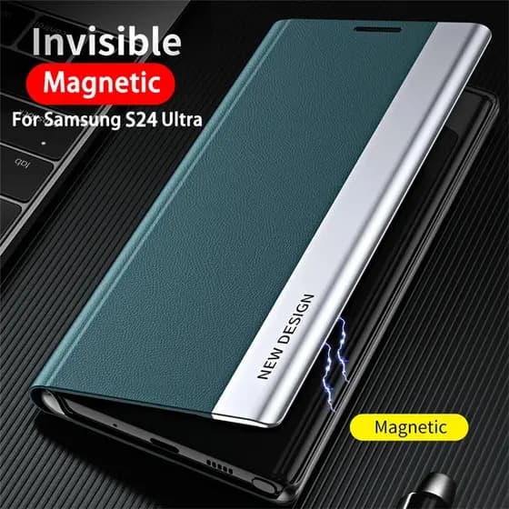 Capa Protetora De Couro Para Samsung Galaxy S23 S24 Ultra S24 + Plus S23 FE 5G Carteira De Luxo Aba Telefone Magnética