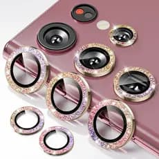 Vidro Luxuoso Do Anel Da Lente Câmera Traseira Diamante Para Samsung Galaxy S24 + S23 + Plus S23 FE S24 S23 S21 S22 Ultr