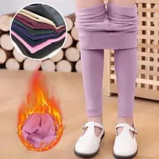 Meia-Calça Térmica Infantil Forrada Legging Grossa De Lã Quente Peluciada Super Elástica Slim