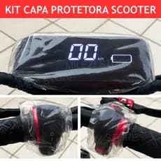 Kit Capa Protetora para Scooter Elétrica – Contra Chuva, Poeira e Oxidação