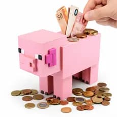 Cofrinho Porco Gamer 3D Porta Moedas Criativo Presente Infantil Decoração Quarto Geek