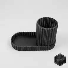 Porta Treco Organizador Impressão 3D Premium PLA Porta Lápis Escovas Decoração