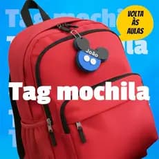 🎒✨ TAG IDENTIFICADOR DE MOCHILA PERSONALIZADO – MINNIE E MICKEY ✨🎒