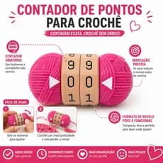 Contador de Pontos Crochê Manual Novelo | Marcador de Carreiras Portátil | Contagem Precisa Amigurumi