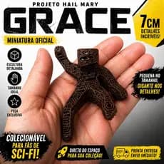 Miniatura Grace Projeto Hail Mary 7cm | Escultura Sci-Fi Detalhada | Colecionável Geek Exclusivo