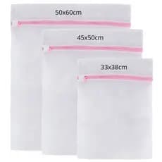 Saco Lavar Roupa 33x38 M - 40x50 G - 50x60 GG - Kit Sacos Saquinho para Lavar Roupa Delicada Íntima
