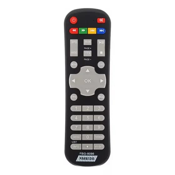 Controle Remoto Para Receptor Digital Phantom Hd Cs1 FBG 8096 RBR 8096 MAXX 8096 LE 7051