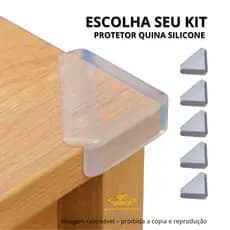 Kit Protetor Silicone Quina Mesa Móveis Cozinha Segurança Criança Bebê Anti Impacto Bordas e Cantos