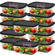 Kit Potes Transparentes BPA 500ML Free Organizador de Alimentos Marmita Plastico Alta Qualidade