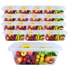 Kit  Potes Transparentes BPA 1 Litro Free Organizador de Alimentos Marmita Plastico Alta Qualidade