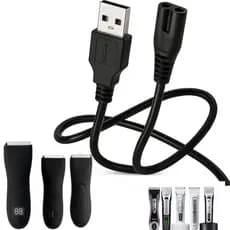 Cabo Usb Barbeador Universal Conector Tipo 8 Penariol Para Barbeador Philips e outros Aparador Barba Universal