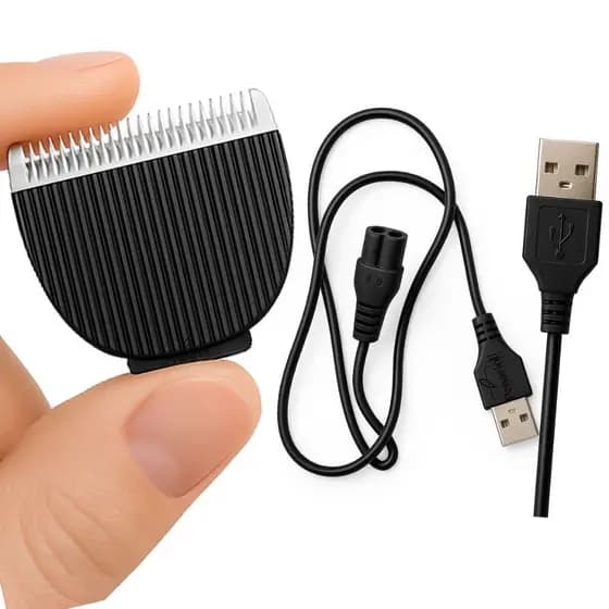 Cabo Usb Barbeador Conector Tipo 8 + Lâmina De Reposição Apardor de Pelos Intimos