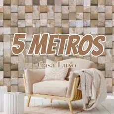 Papel de Parede 3D Cubos Bege 5 METROS x 45CM Adesivo Autocolante