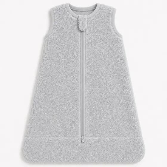 Saco de Dormir Bebê Inverno outono Soft Cobertor manta Zíper Cinza 3 a 12 Meses Soninho de Bebê Quentinho Seguro