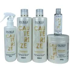 Kit Capilar Cauterização Preenche e Restaura 5 Passos Dukle Professional