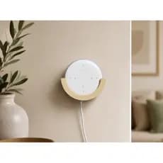 Suporte de Parede para Alexa Echo Dot | Base para Alexa com Passagem de Cabo | Suporte Organizador Minimalista