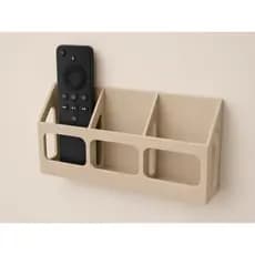 Suporte Organizador de Parede para Controle Remoto e Celular | Porta Controle 3 Compartimentos