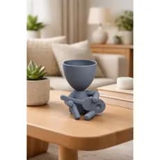 Vaso Decorativo Robert Plant com Violão – Enfeite Moderno para Sala, Rack e Painel de TV