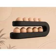 Dispensador de Ovos para Geladeira 3D Organizador Porta Ovos Automático Capacidade Dupla Suporte Compacto para Cozinha