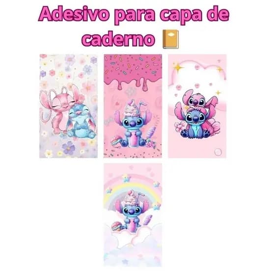 Kit de Adesivos para Capa de Caderno Personalizado Stitch