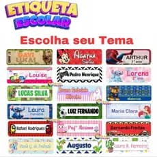 Etiquetas Adesivas Escolares Vinil A Prova D'água Etiqueta. Para Material Escolar