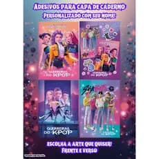 Kit de Adesivos para Capa de Caderno Personalizado Guerreiras do K-pop