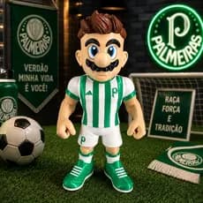 Boneco Maio Jogador Palmeiras 25cm Decorativo | Colecionável Futebol | Presente Torcedor Verdão