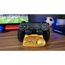 Suporte Controle PS4 FC26 Dourado | Base Porta Controle DualShock 4 | Decoração Gamer FIFA 2026 EA Sports Futebol