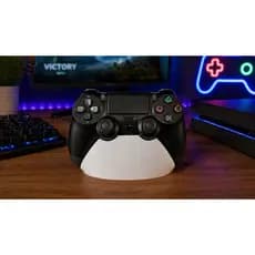 Suporte para Controle PS4 – Base Organizadora Gamer (Preto/Branco) | Compacto e Estável