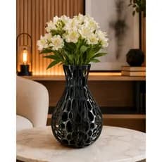 🌿 Vaso Decorativo Moderno Vazado – Design Elegante (Impressão 3D) | 18cm
