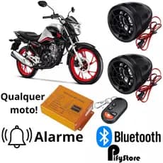 Caixa de Som para Moto: Aumente o Volume da sua Aventura com Bluetooth MP3 FM Rádio SD USB e Alarme