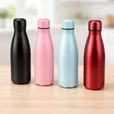 Garrafa Água Squeeze 500ml Inox Colorida Academia Escola