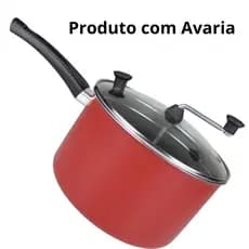 Panela Pipoqueira com Tampa de Vidro e Haste Giratoria com Avarias de Armazenagem.